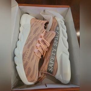 Pink Spiez steel toed safety sneakers size men 4 women's 6  nwt